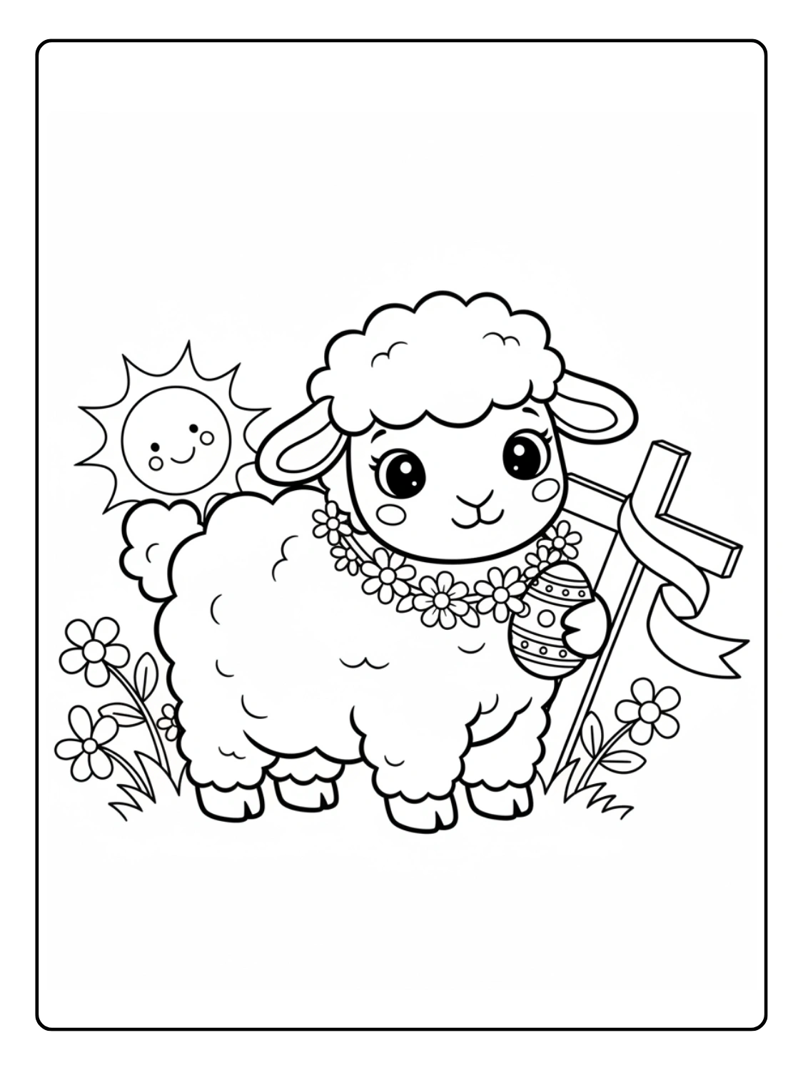 Disegni di Pasqua da Colorare – Agnello pasquale