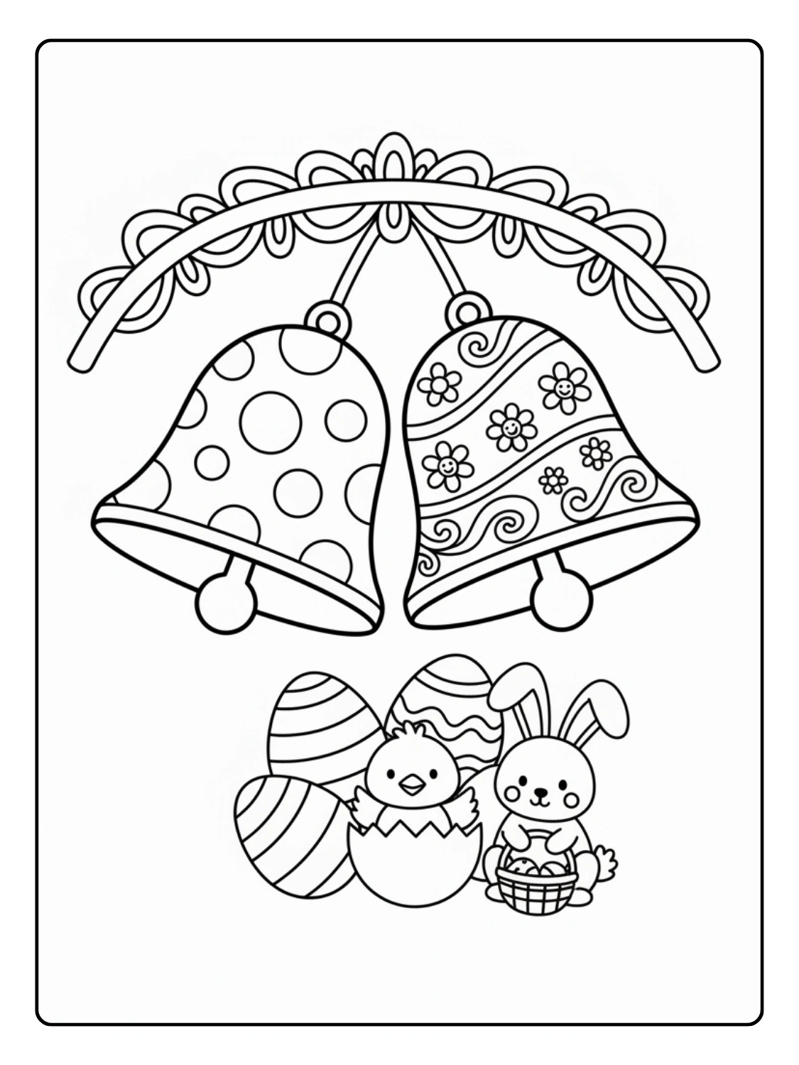 Disegni di Pasqua da Colorare – Campane di Pasqua