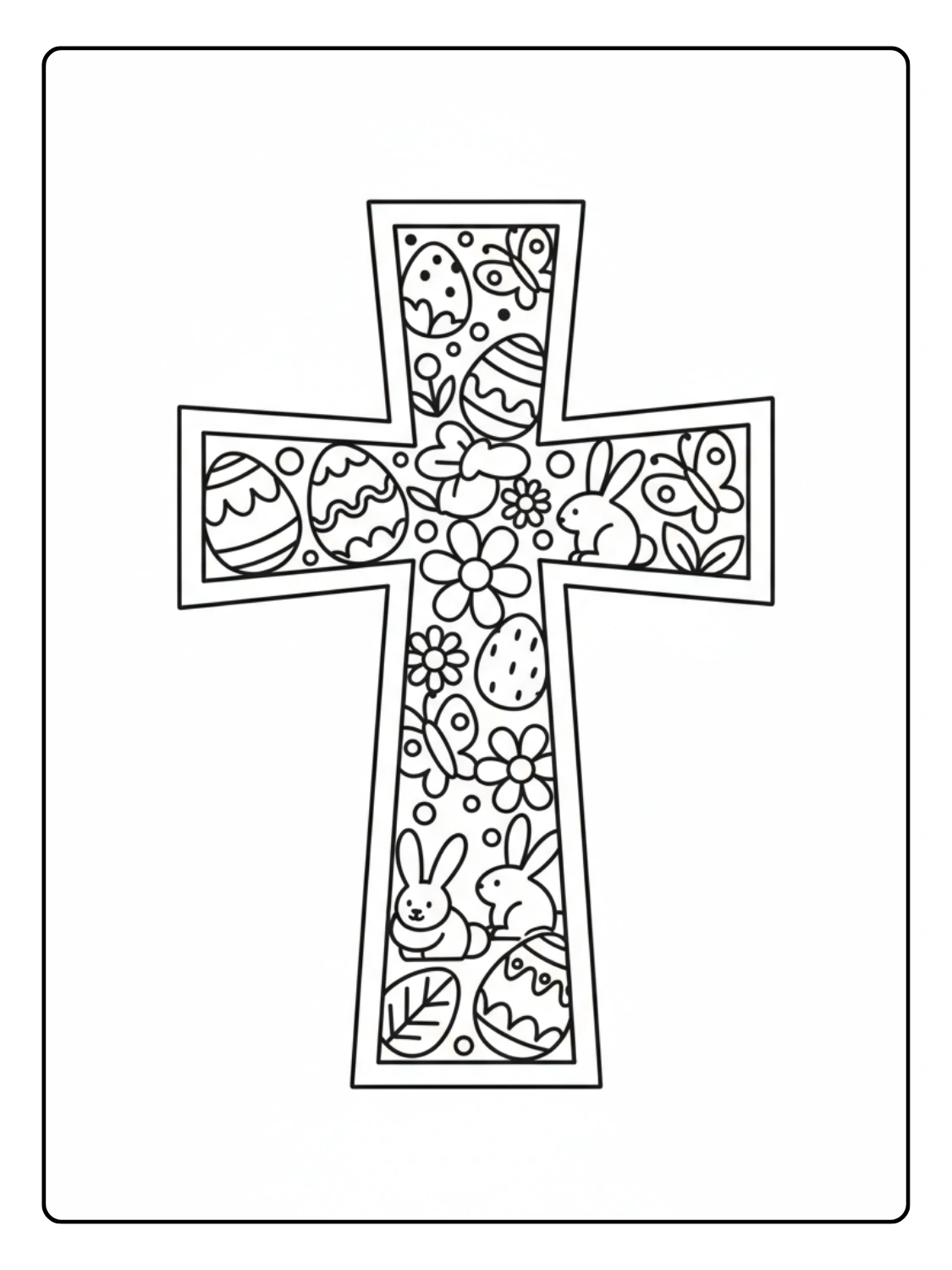 Disegni di Pasqua da Colorare – Croce simbolo pasquale