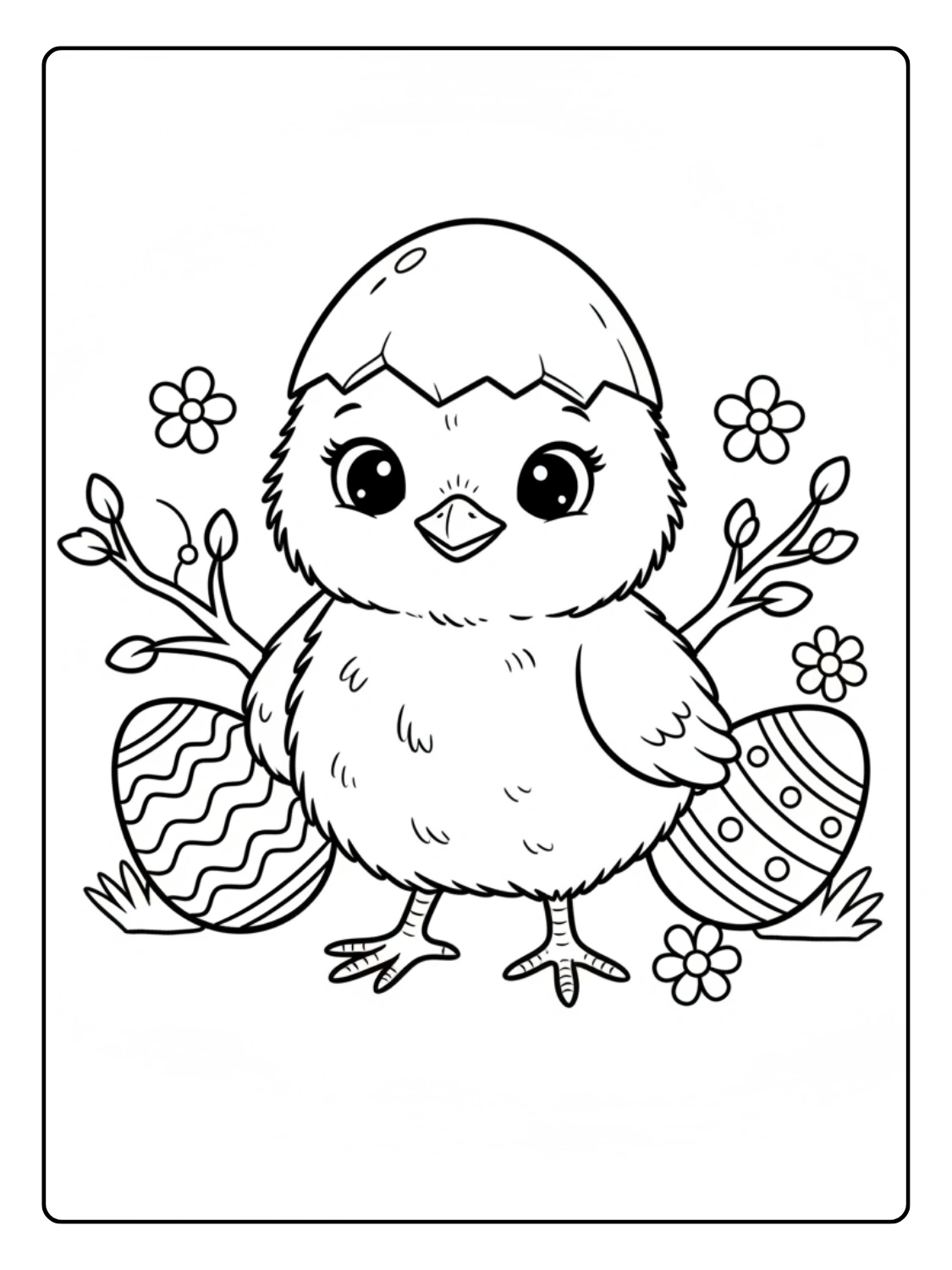 Disegni di Pasqua da Colorare – Pulcino tenero