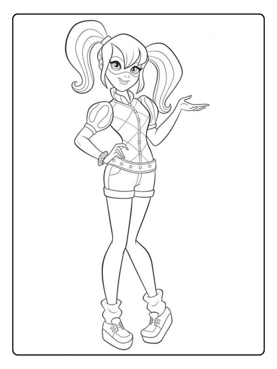 Disegno Harley Quinn per bambini