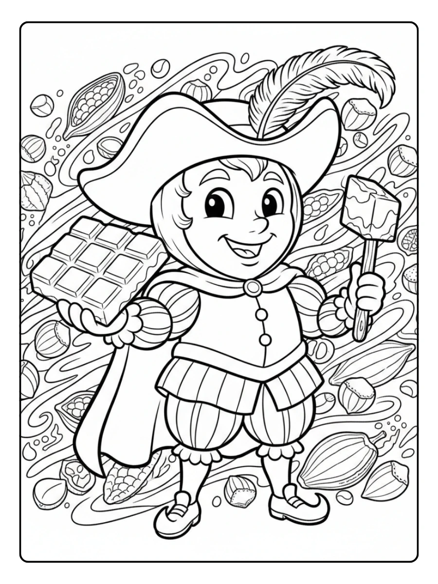 Gianduja da Colorare – Gianduja dettagliato