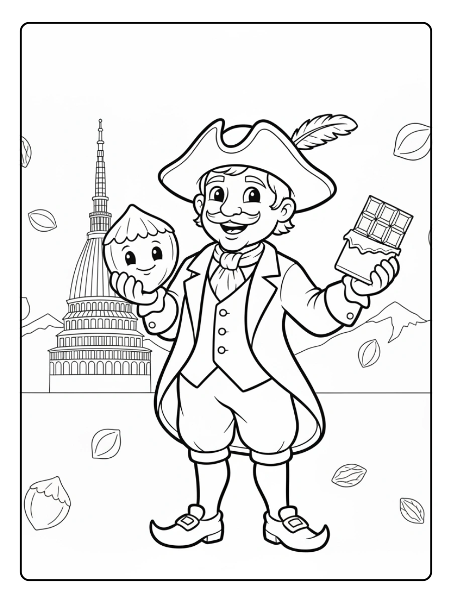 Gianduja da Colorare – Gianduja tradizionale