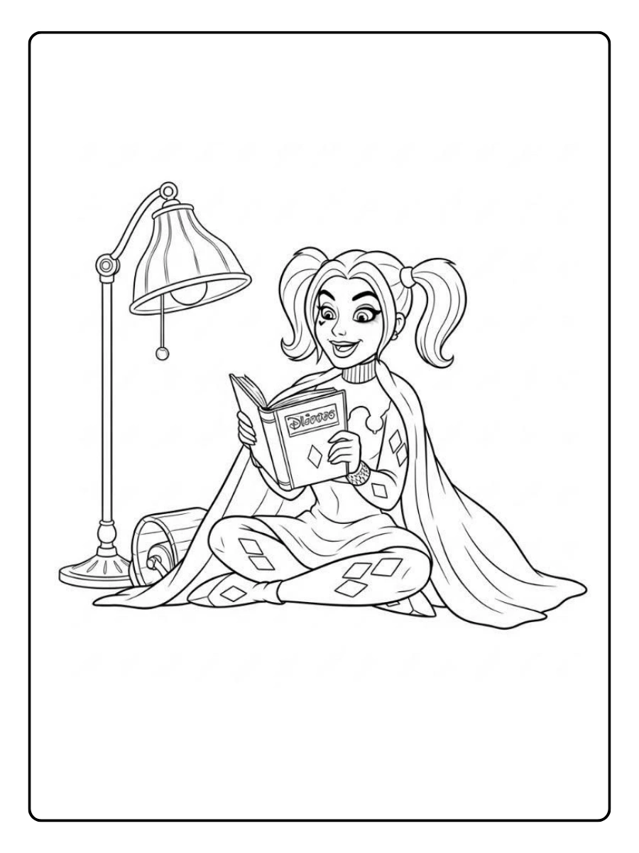 Harley Quinn da colorare