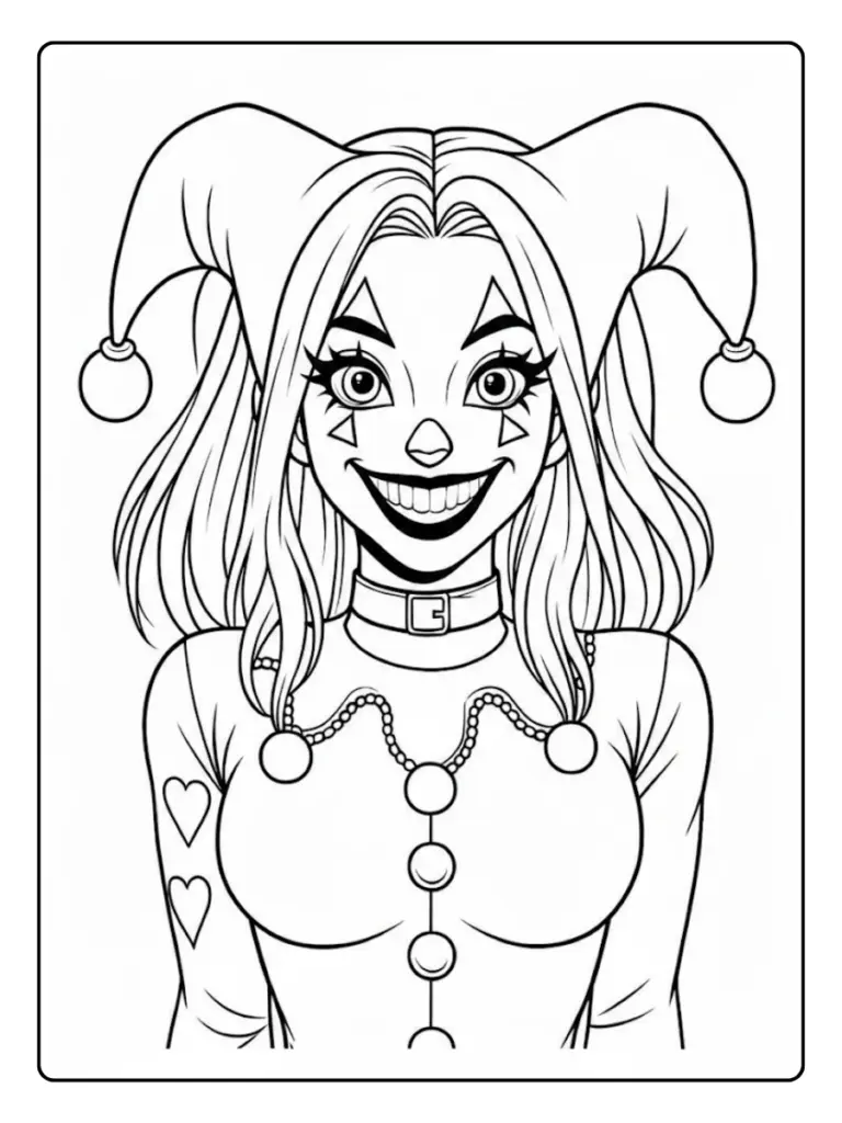 Harley Quinn disegno da colorare