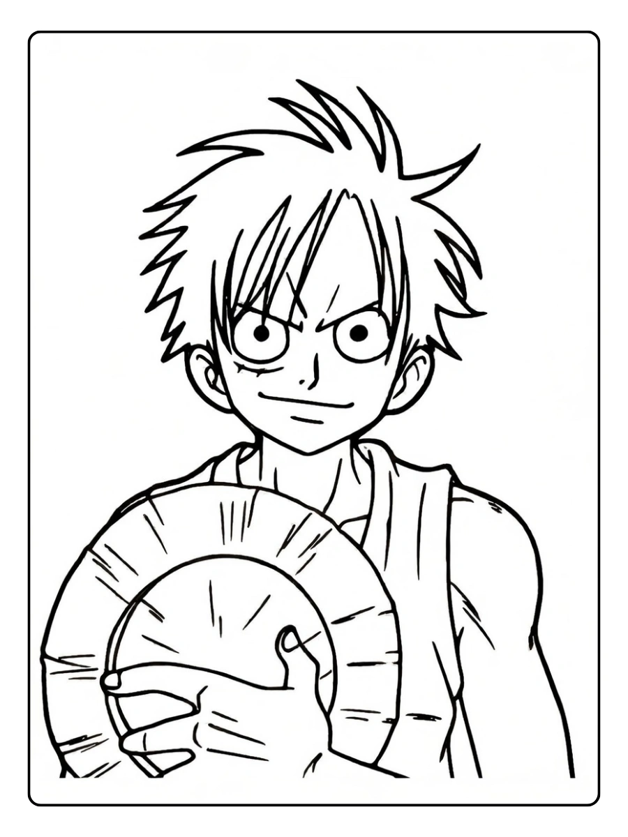 Luffy da colorare