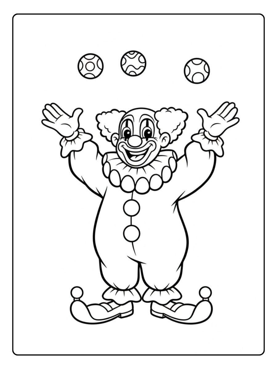 Pagliacci da Colorare – Pagliaccio allegro