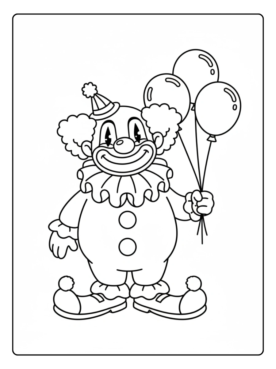 Pagliacci da Colorare – Pagliaccio carino