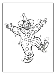 Pagliacci da Colorare – Pagliaccio che balla