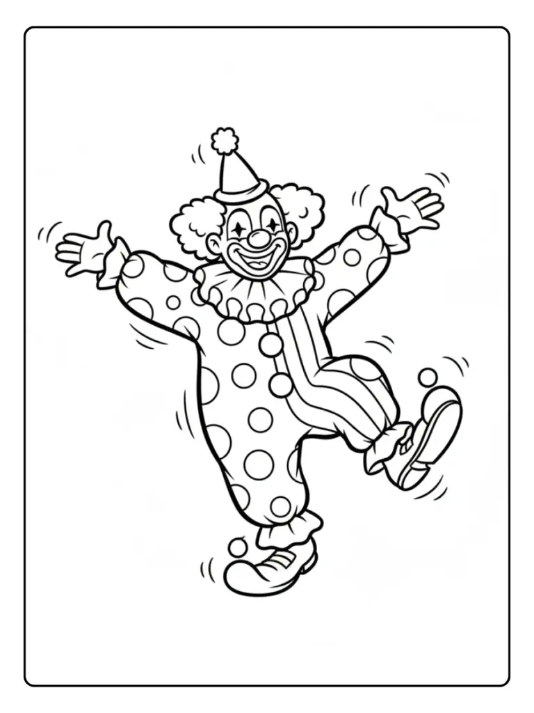 Pagliacci da Colorare – Pagliaccio che balla