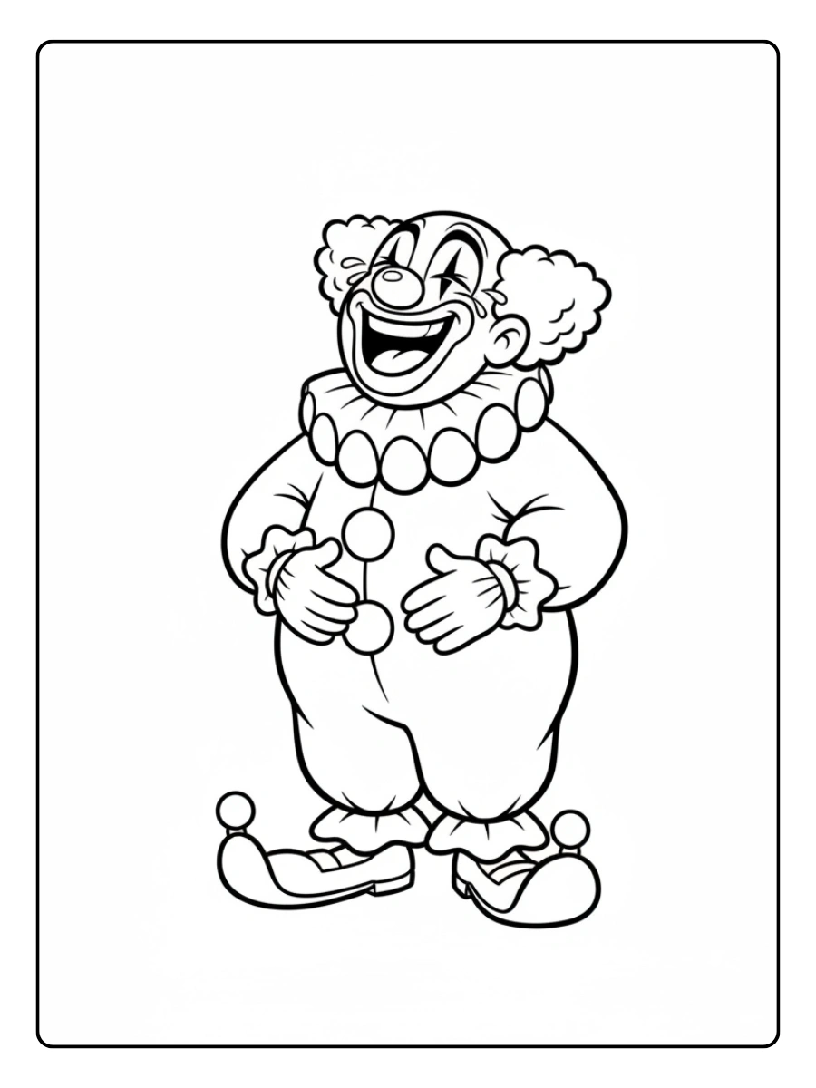 Pagliacci da Colorare – Pagliaccio che ride