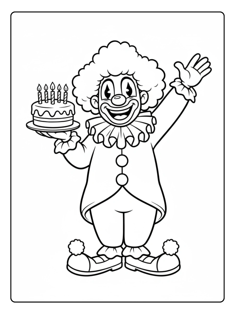 Pagliacci da Colorare – Pagliaccio felice