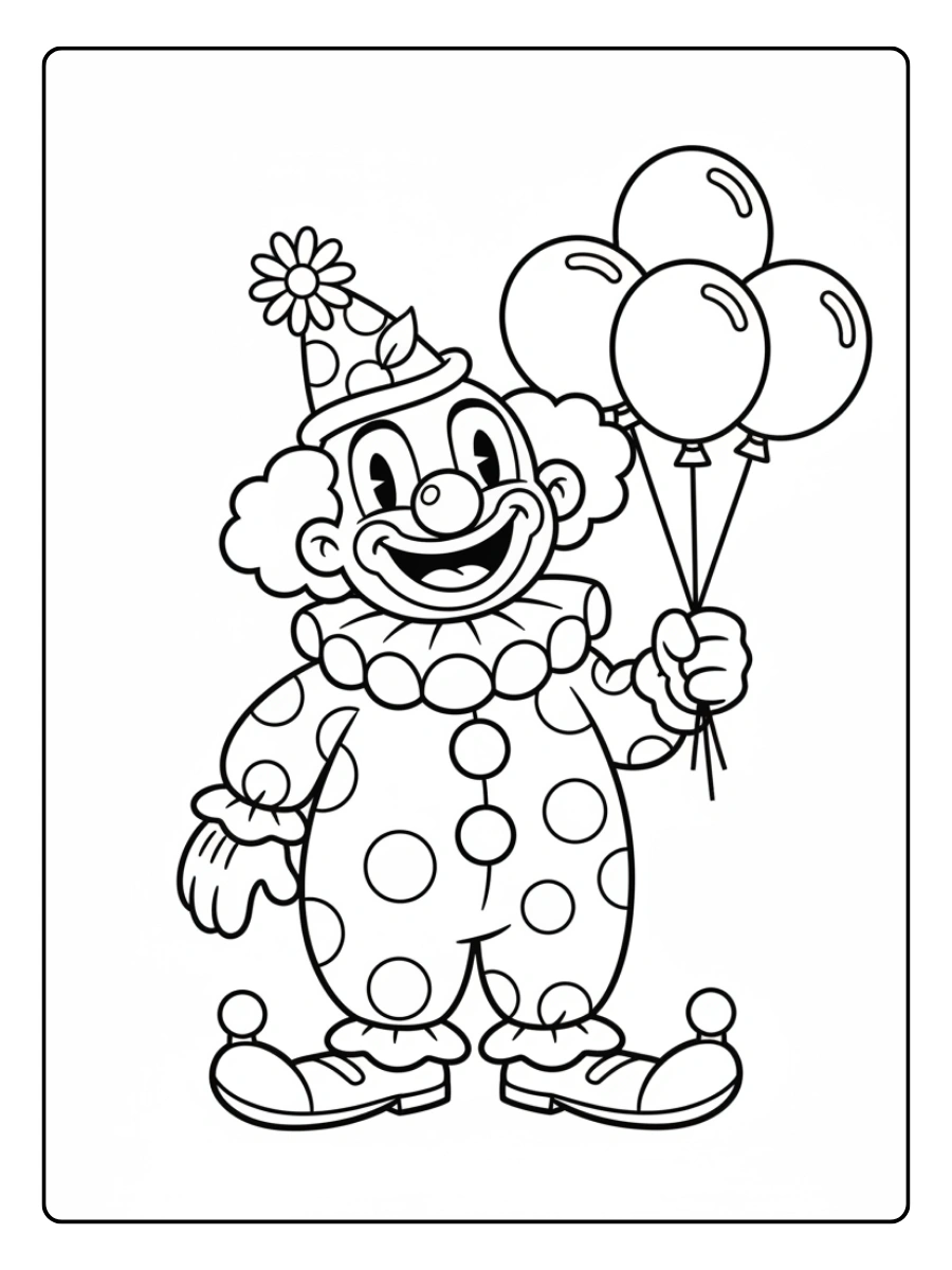 Pagliacci da Colorare – Pagliaccio fumetto