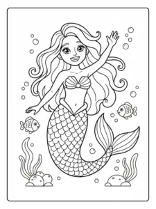 Sirena da Colorare – Sirena cartoon