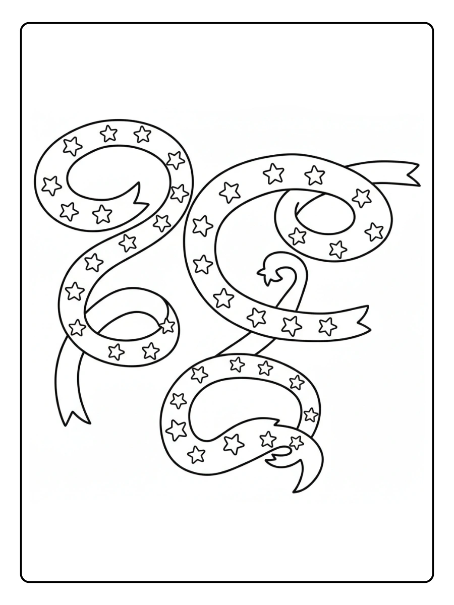 Stelle filanti da colorare – Stelle filanti facili per bambini