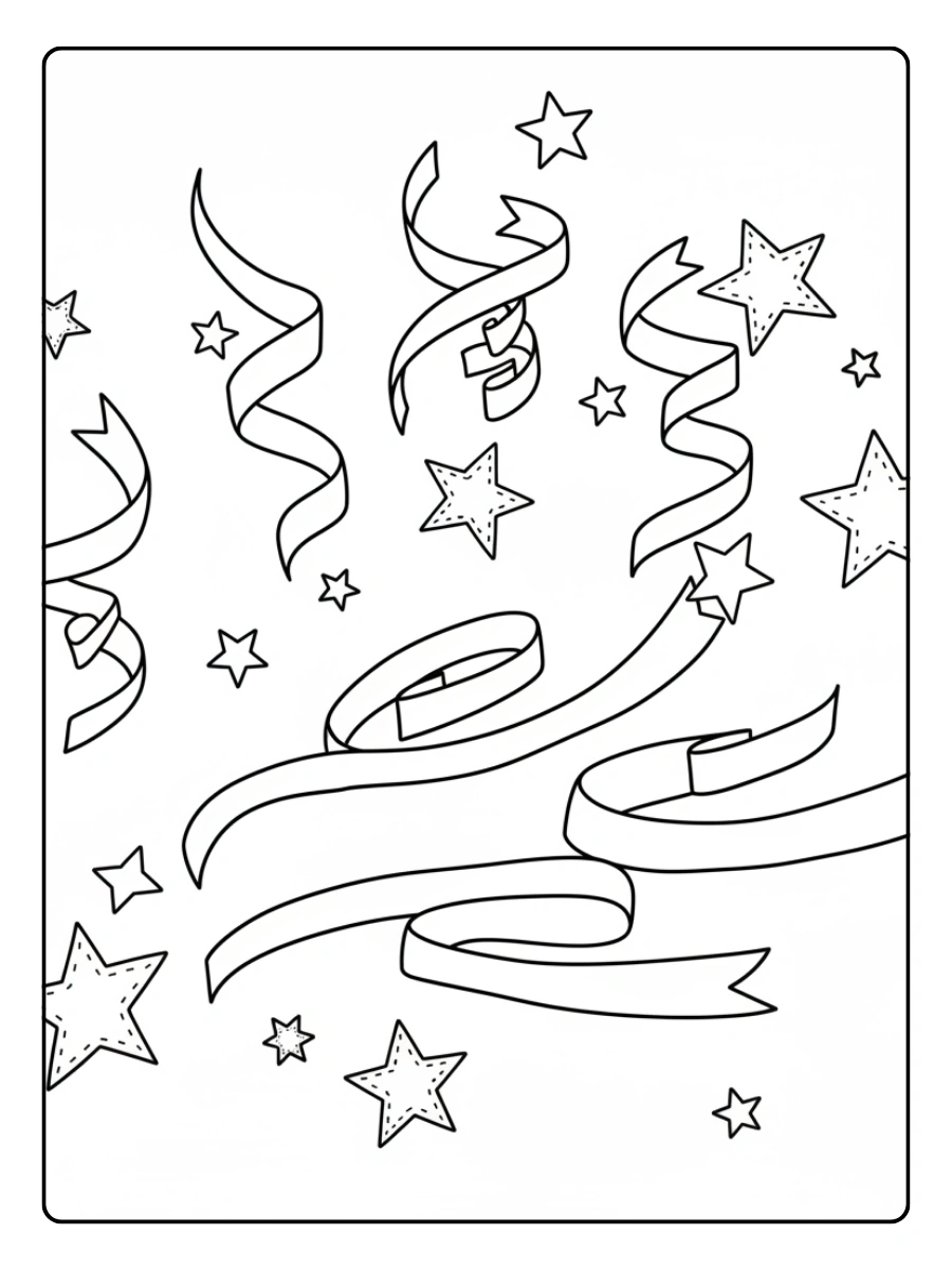 Stelle filanti da colorare – Stelle filanti per bambini