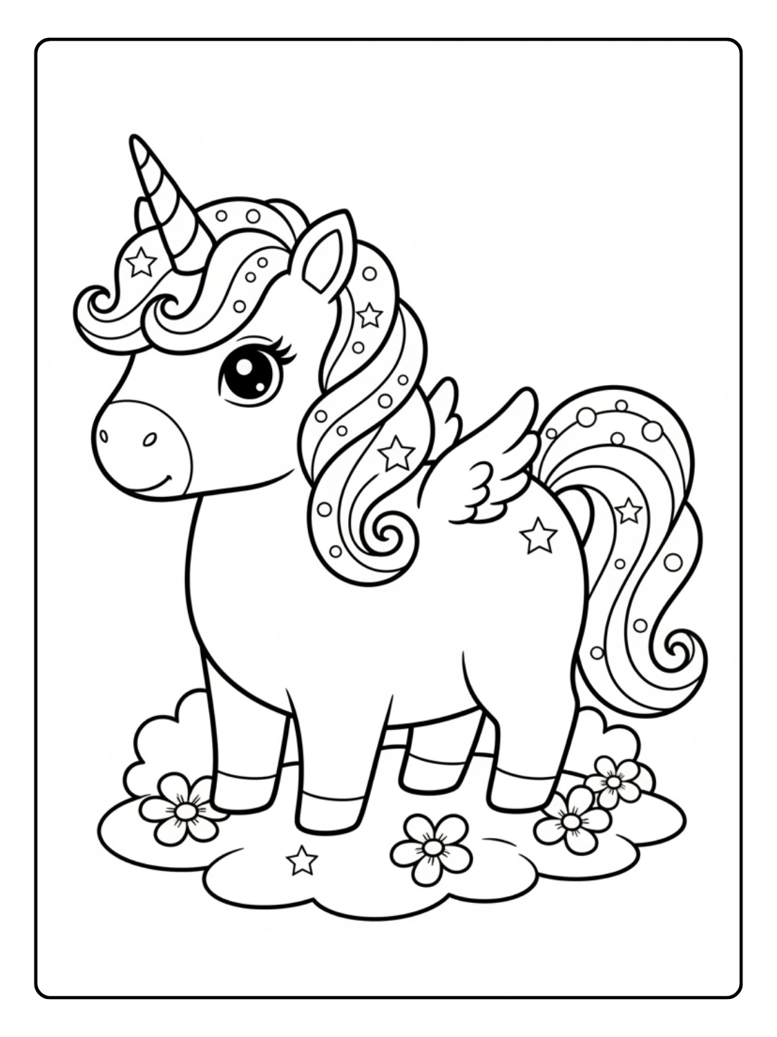 Unicorno da Colorare – Unicorno carino