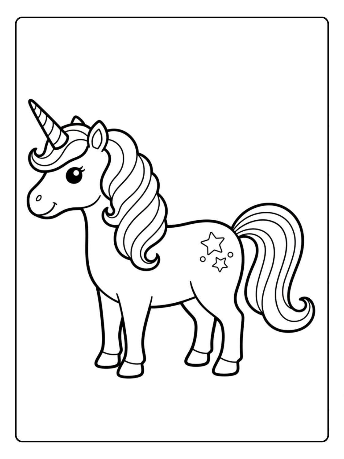 Unicorno da Colorare – Unicorno facile
