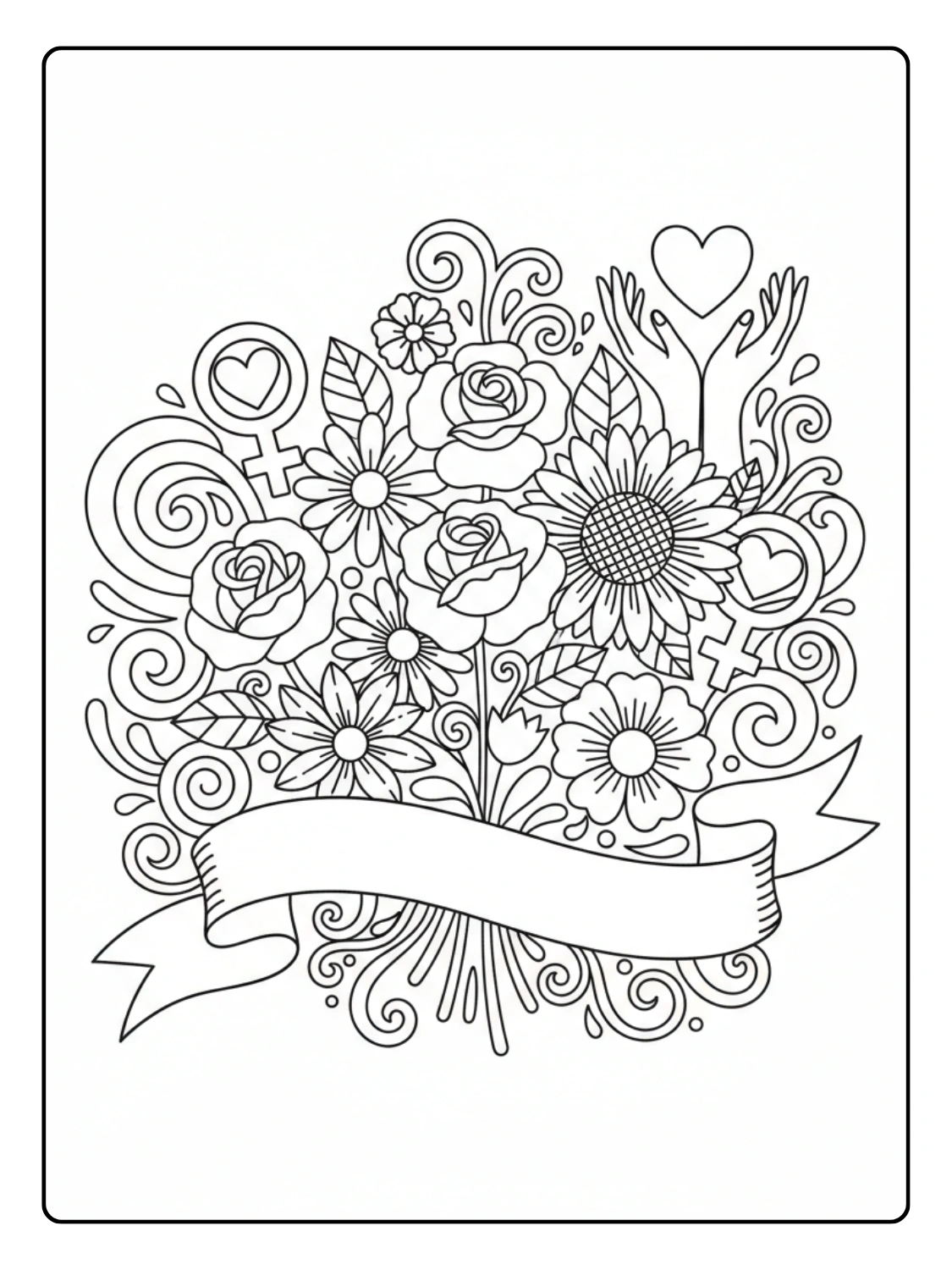 Disegni Festa della Donna da Colorare – Auguri Festa della Donna