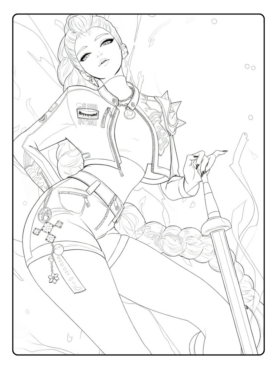 Disegni Rumi da Colorare (KPop Demon Hunters) (13)