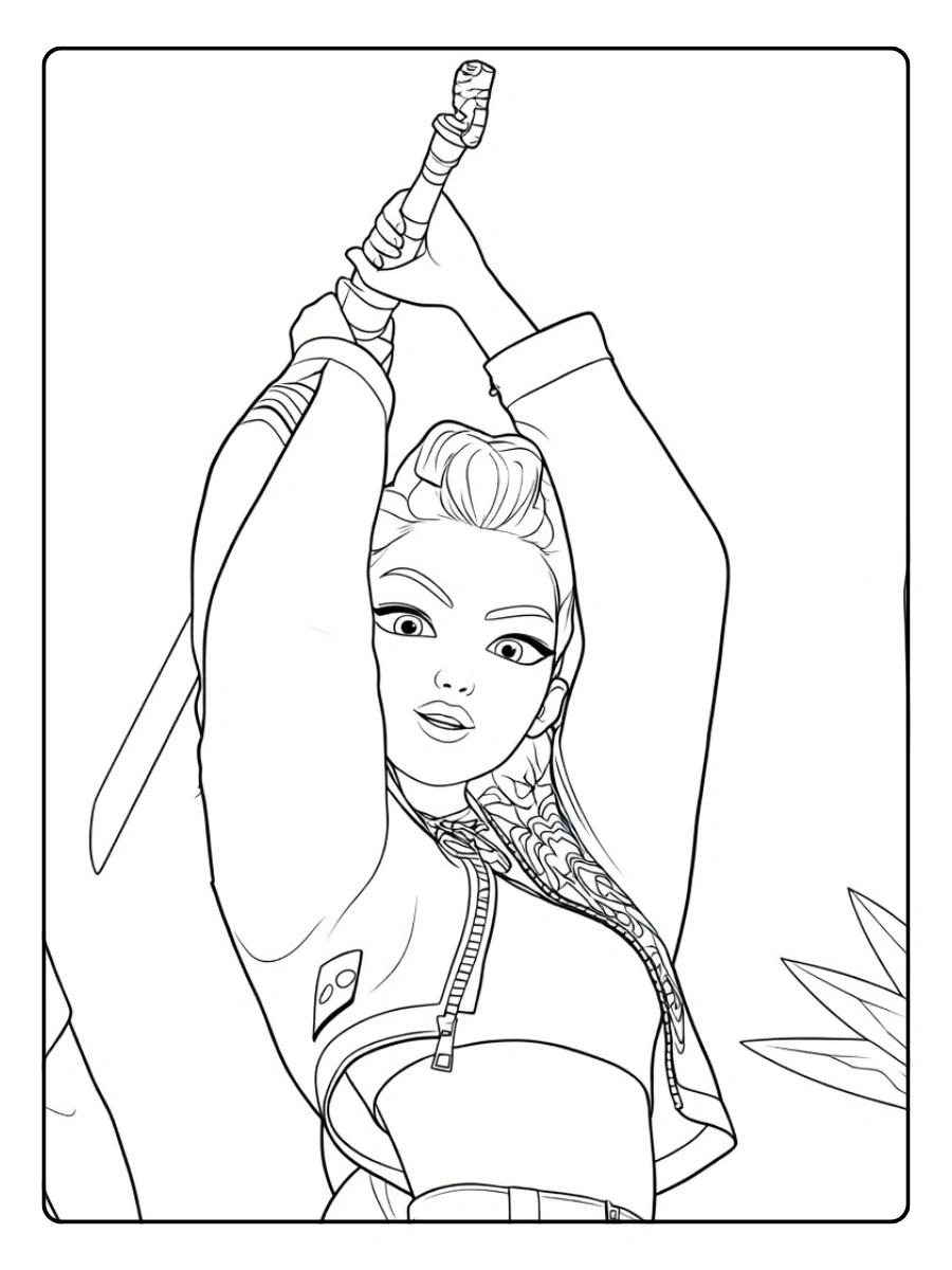 Disegni Rumi da Colorare (KPop Demon Hunters) (2)