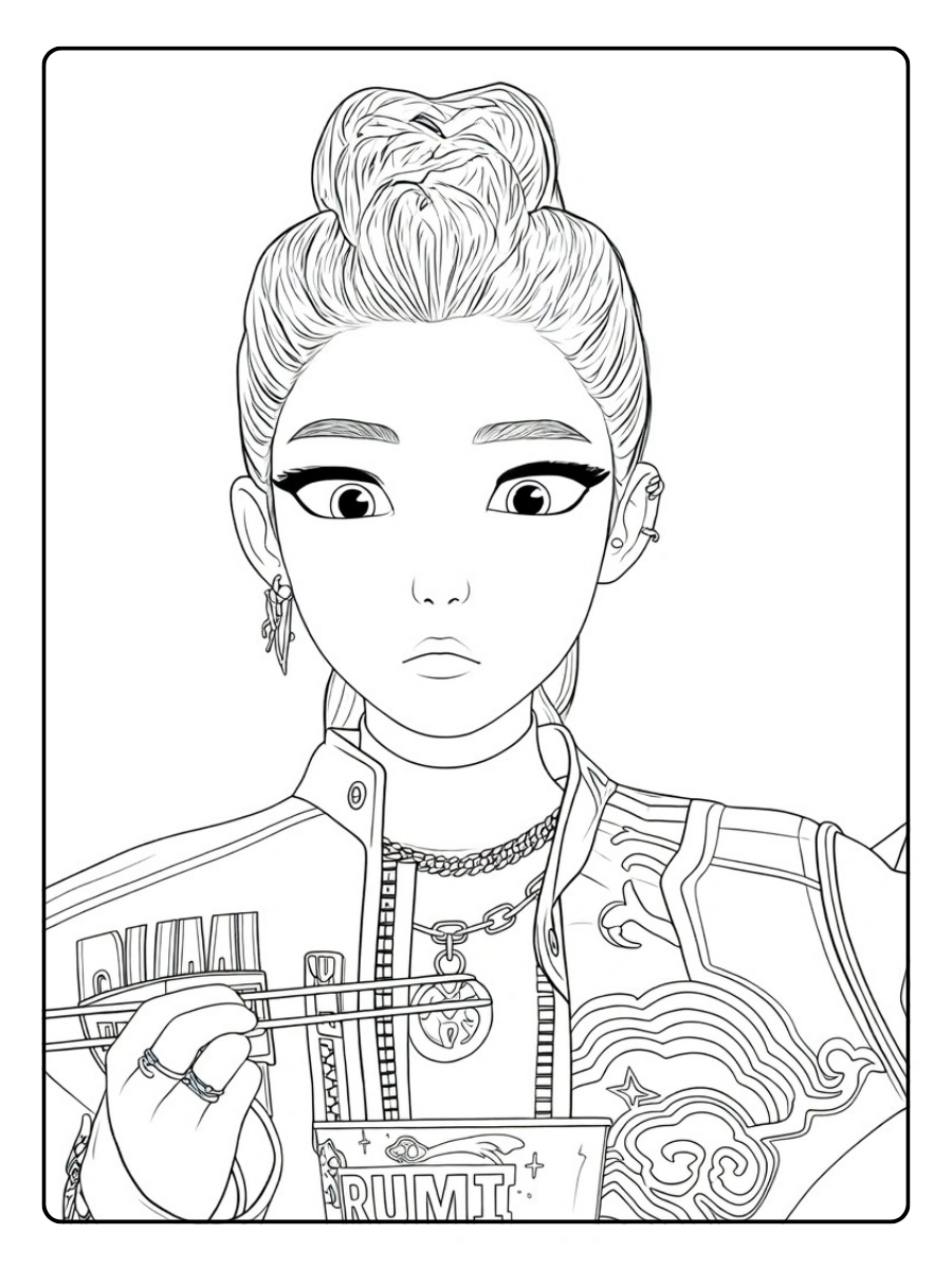 Disegni Rumi da Colorare (KPop Demon Hunters) (3)