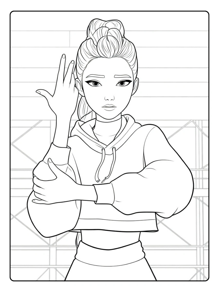 Disegni Rumi da Colorare (KPop Demon Hunters) (6)