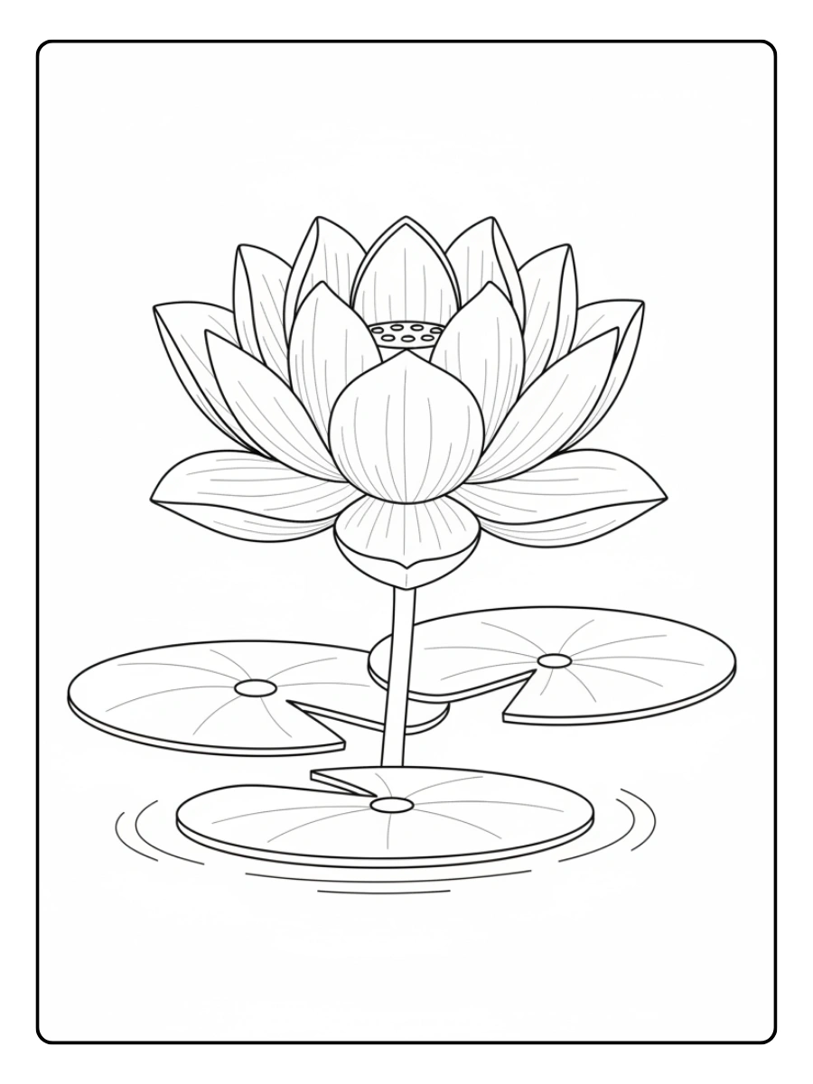 Fiori da Colorare – Fiore di loto
