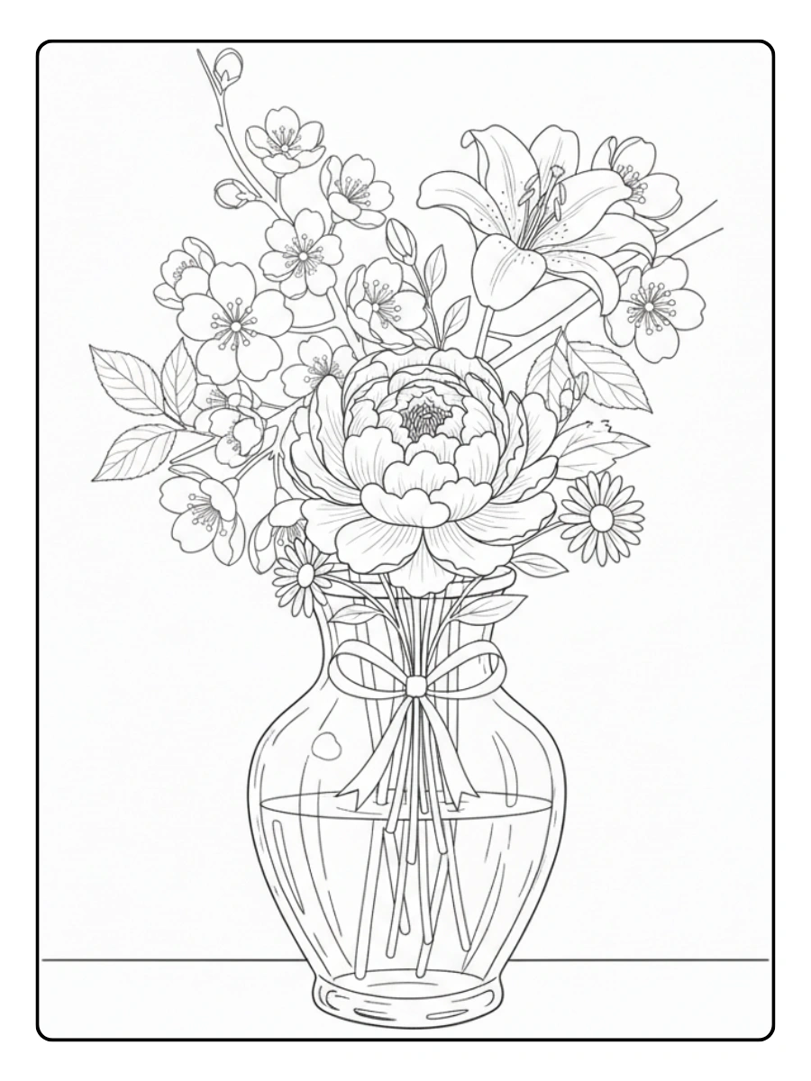 Fiori da Colorare – Fiori in vaso