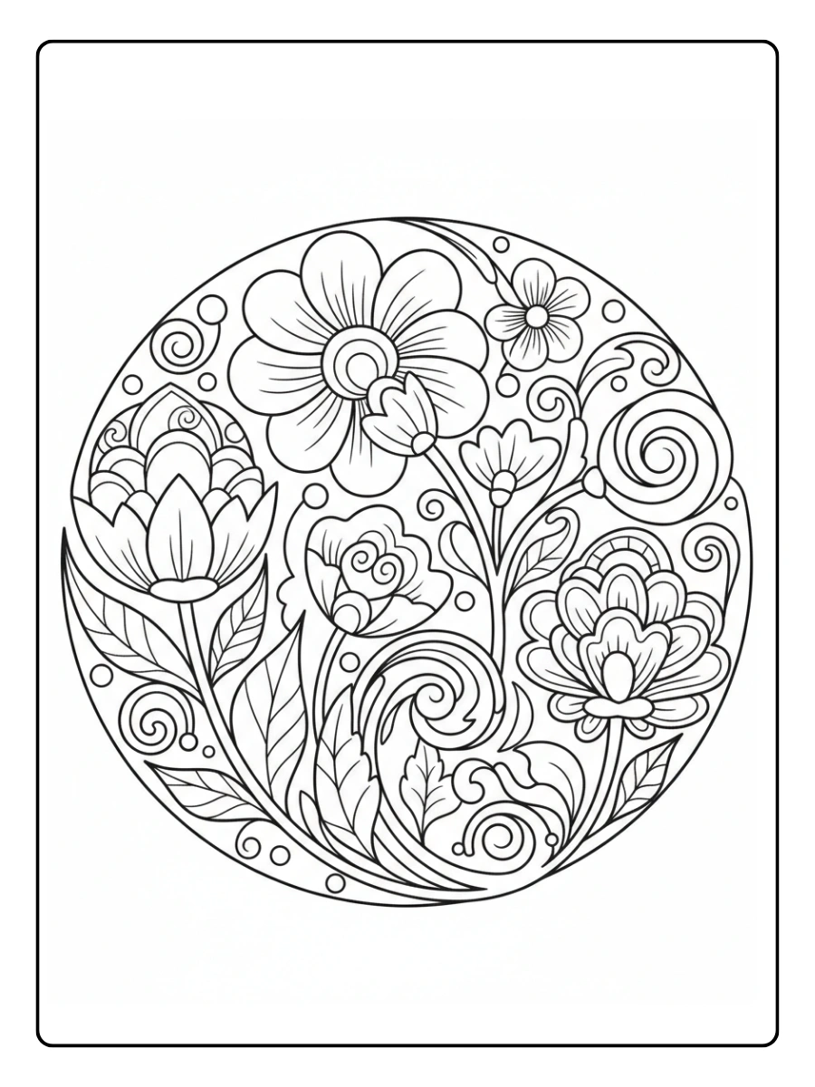 Fiori da Colorare – Fiori stilizzati