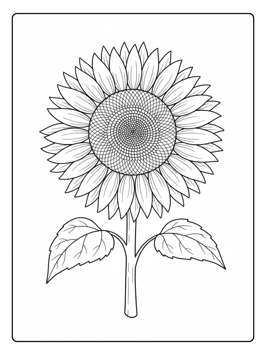 Fiori da Colorare – Girasole grande