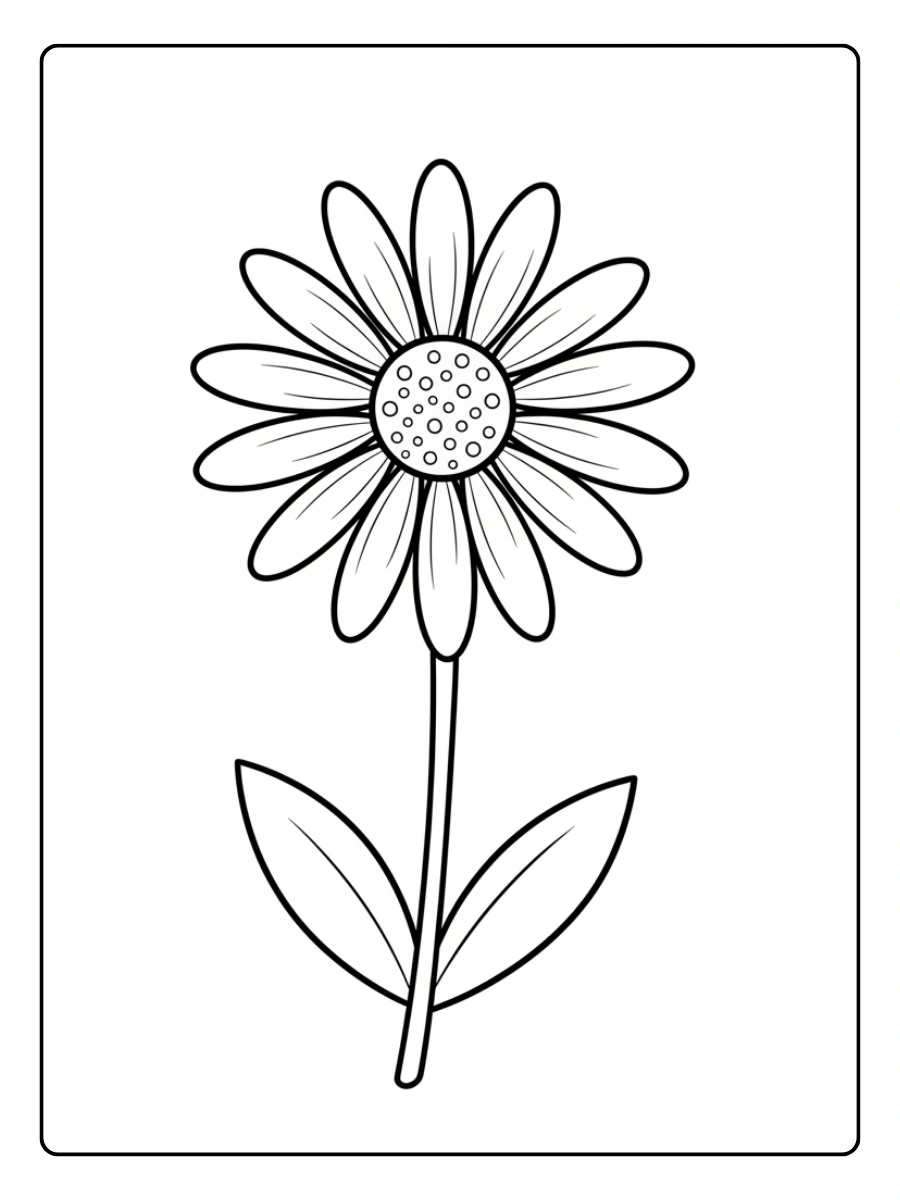 Fiori da Colorare – Margherita semplice