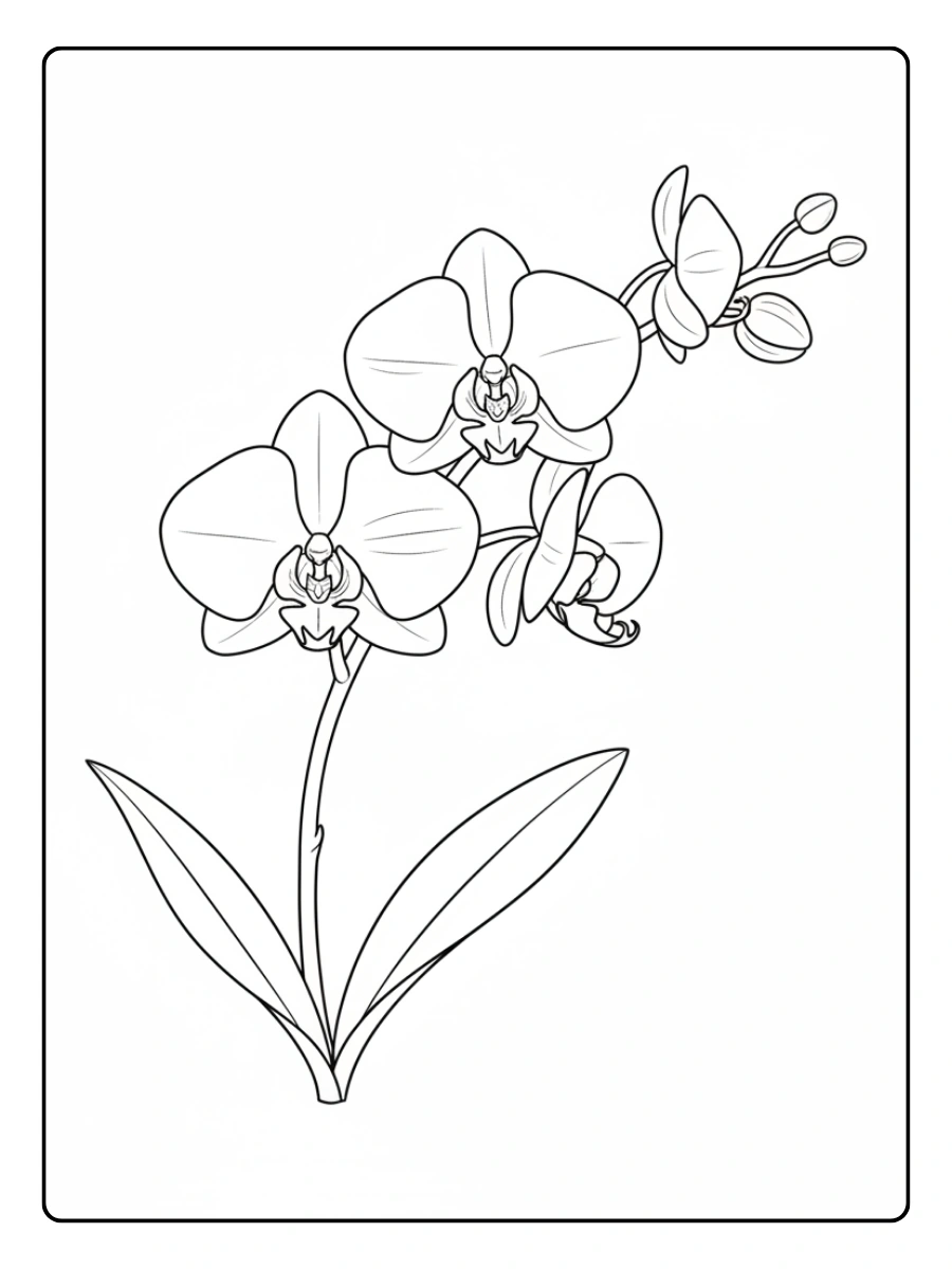 Fiori da Colorare – Orchidea delicata