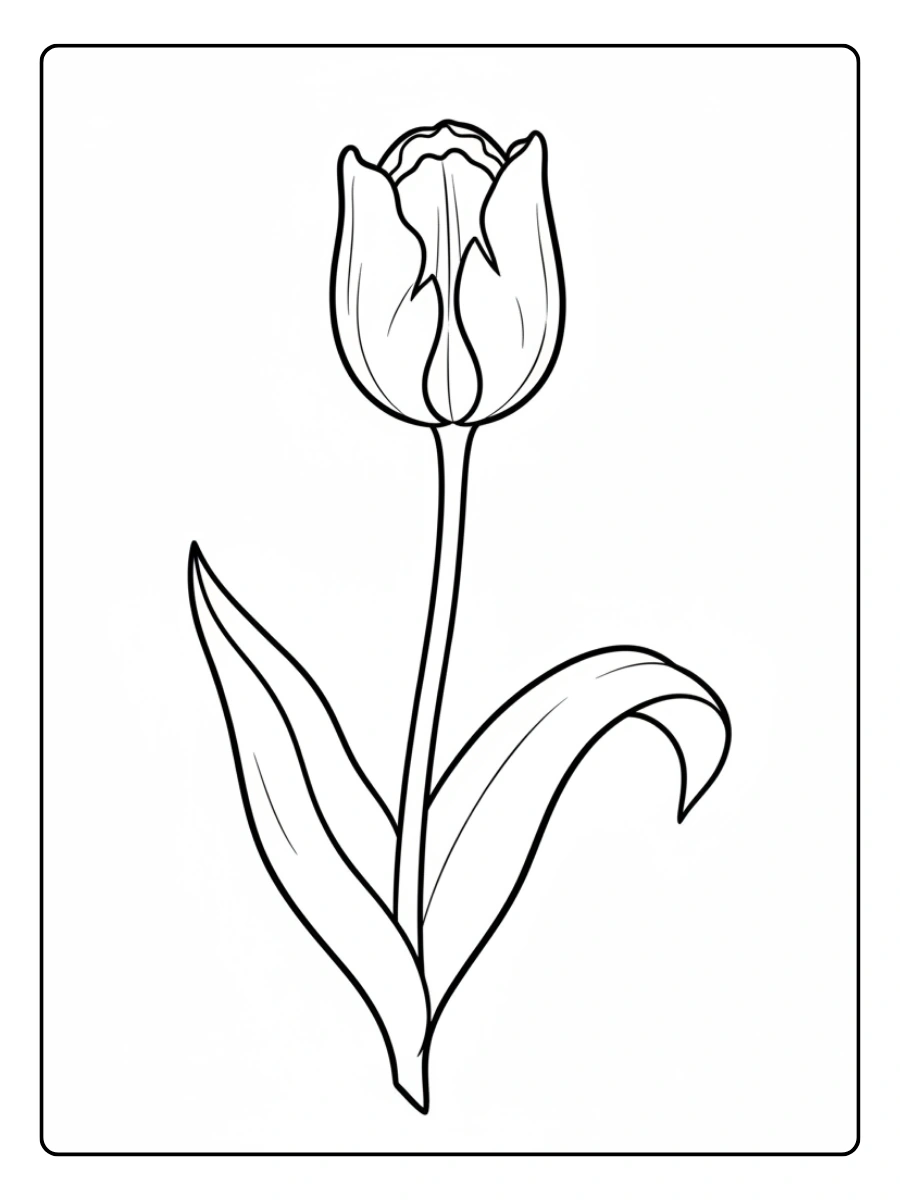 Fiori da Colorare – Tulipano primaverile