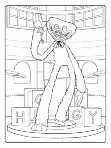 Huggy Wuggy da Colorare (2)