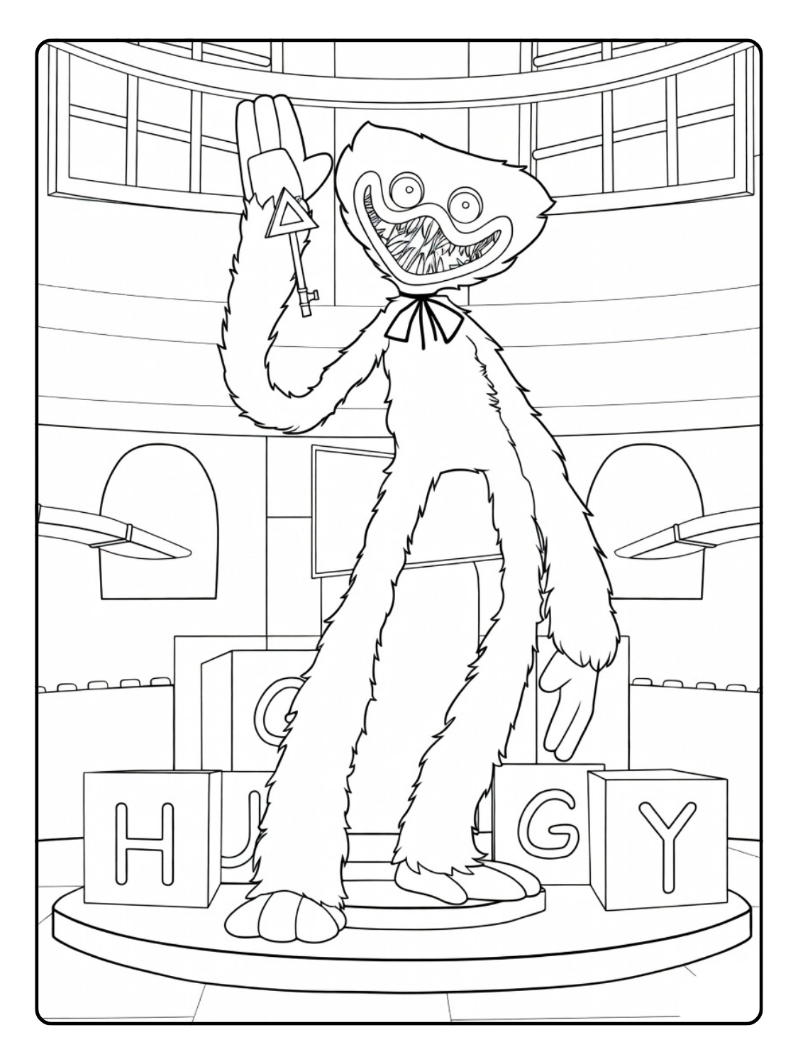 Huggy Wuggy da Colorare (2)