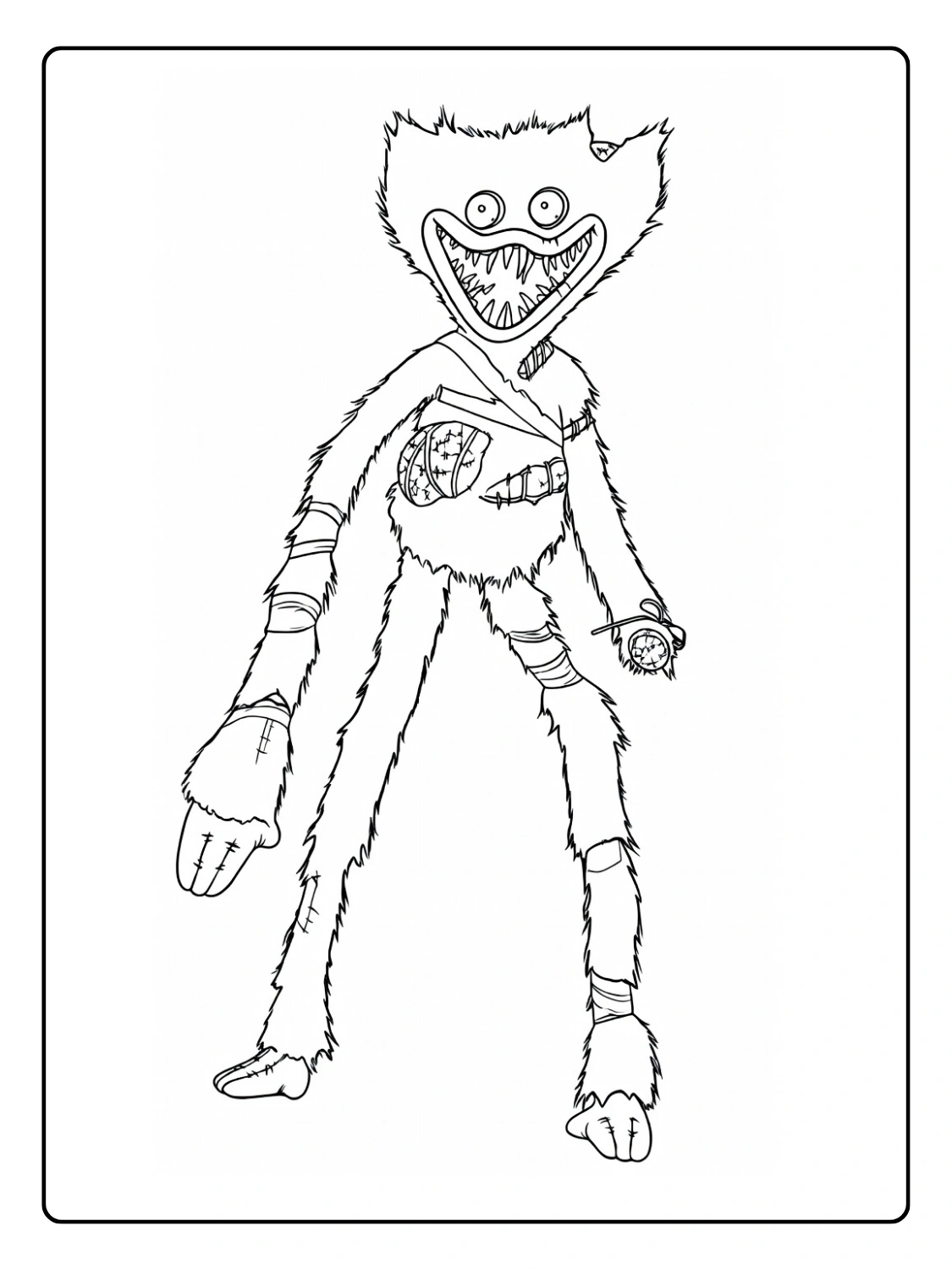 Huggy Wuggy da Colorare (5)