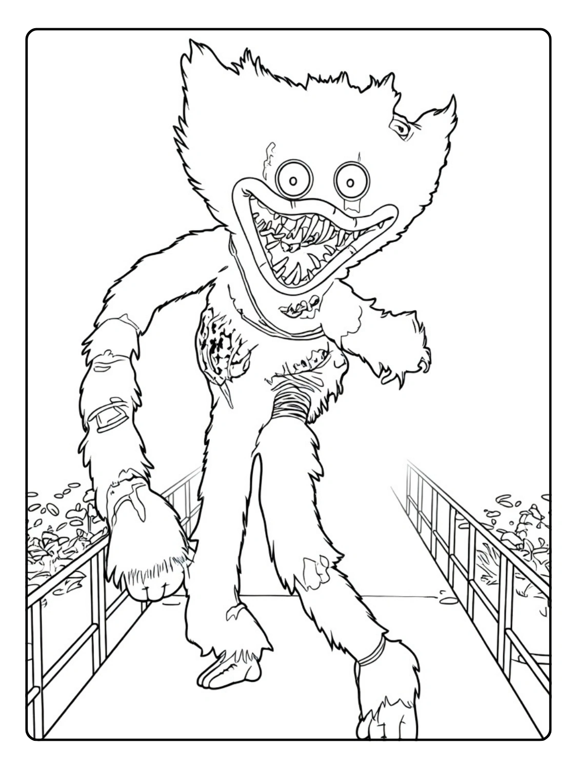 Huggy Wuggy da Colorare (6)