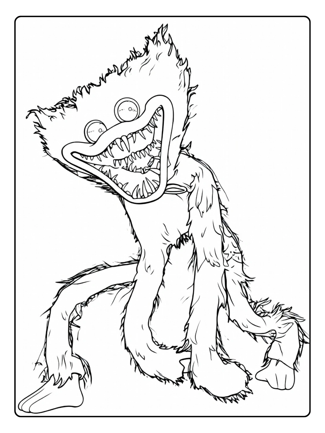 Huggy Wuggy da Colorare (8)