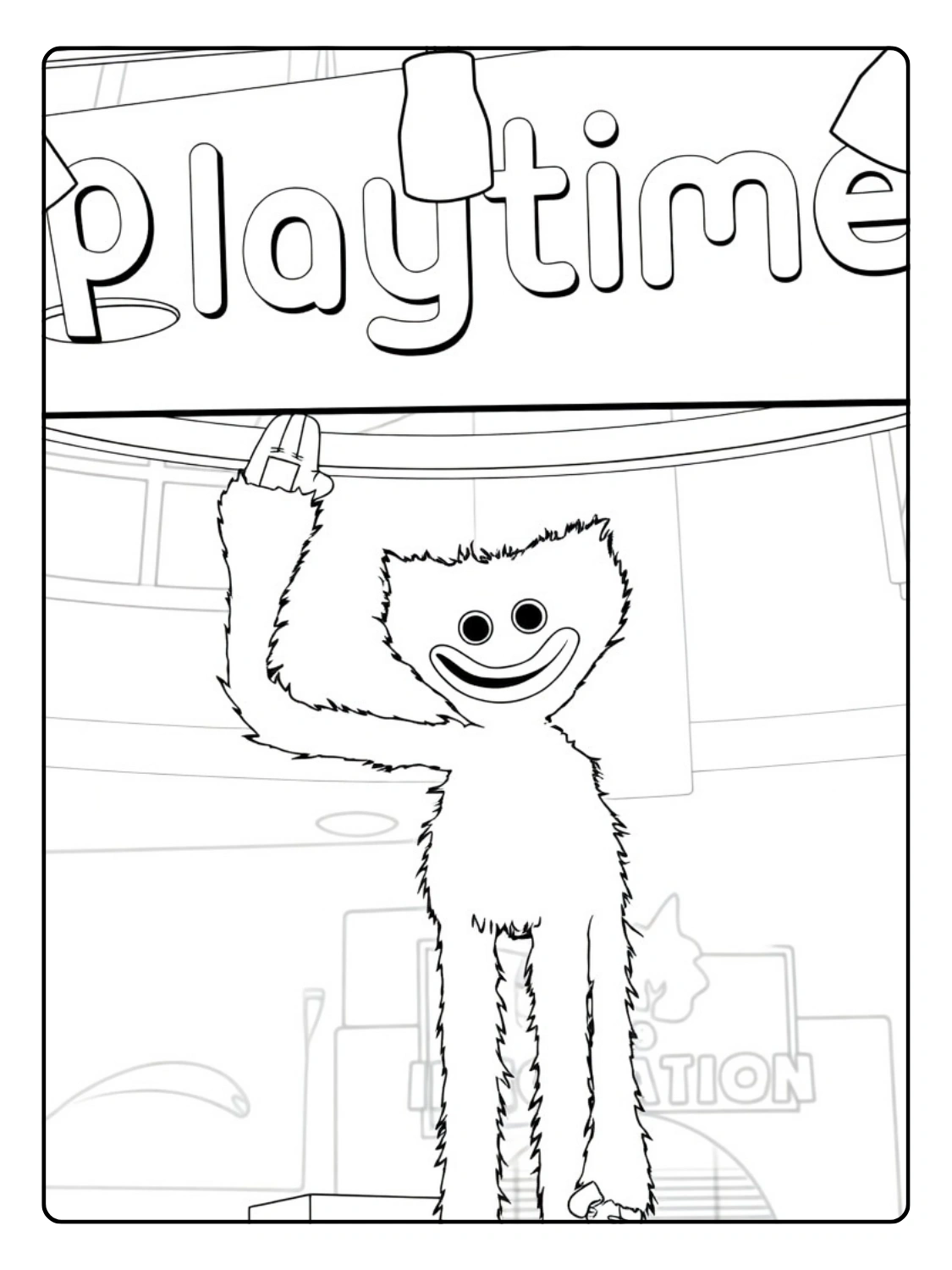 Huggy Wuggy da Colorare (9)