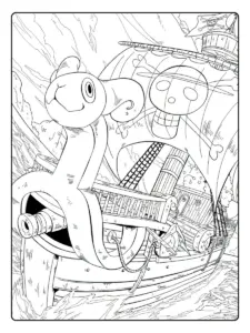One Piece da Colorare Le Navi Leggendarie