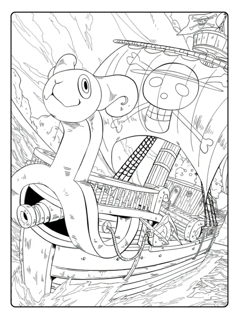 One Piece da Colorare Le Navi Leggendarie