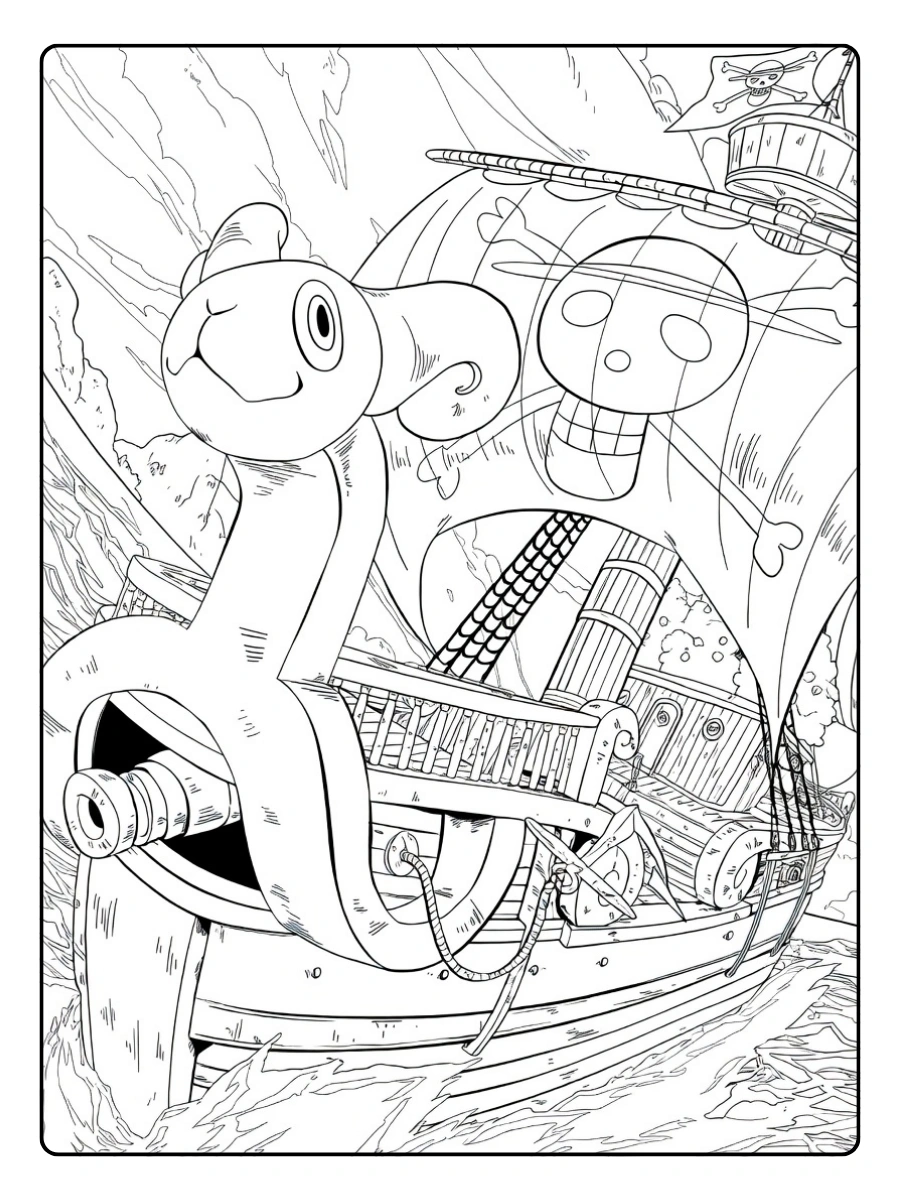One Piece da Colorare Le Navi Leggendarie