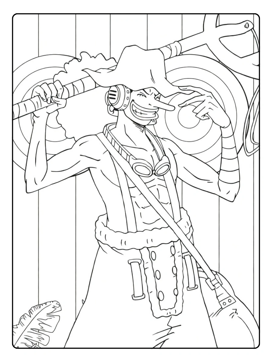 One Piece da Colorare Usopp