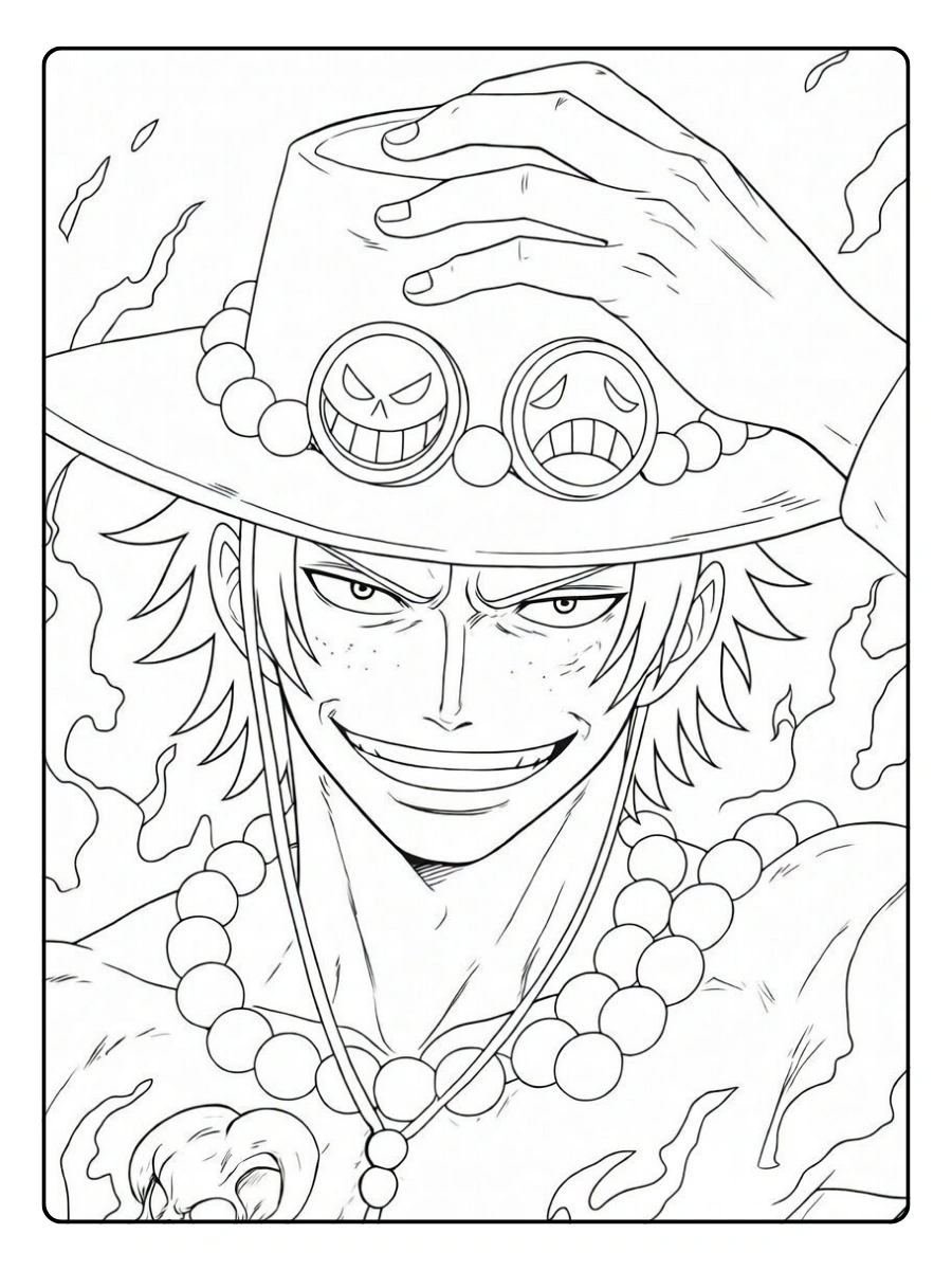 One Piece da Colorare ace