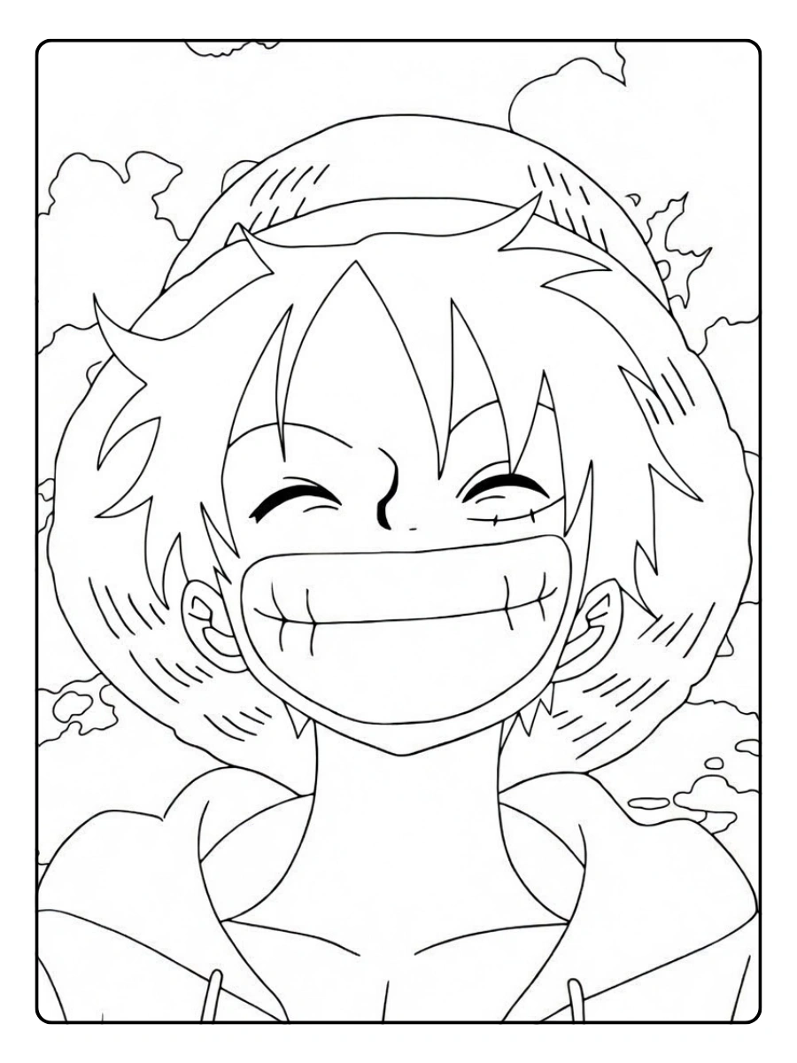 One Piece da Colorare luffy