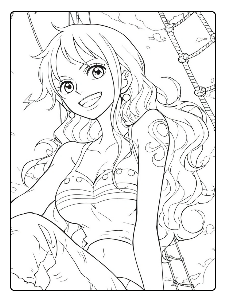 One Piece da Colorare nami