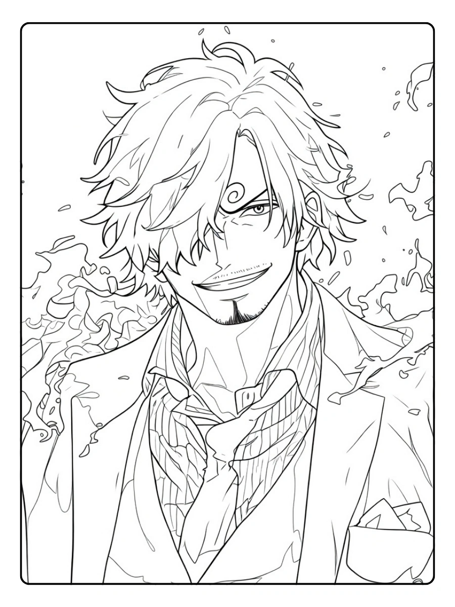 One Piece da Colorare sanji