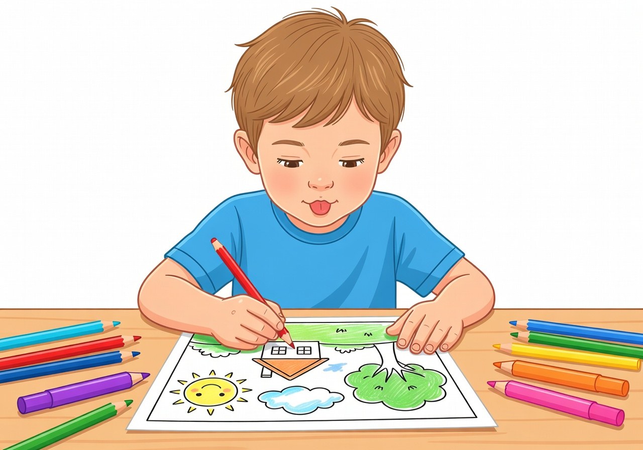 Matite o pennarelli? Guida pratica per scegliere il materiale giusto Illustrazione colorata di strumenti per colorare